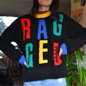 ragged priest colorblock sweater